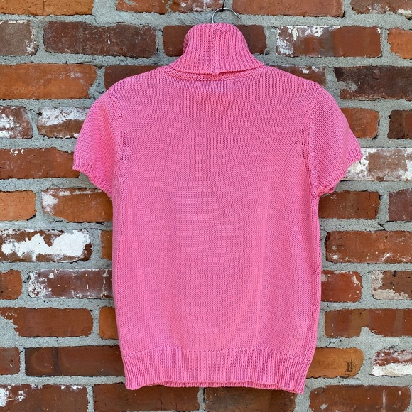 Ralph Lauren‎ Black Label Pink Sleeveless Turtleneck Sweater Size Large - Picture 2 of 4